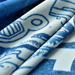 Verdunkelungsvorhang Mit Cartoon-Blau-Weltraum-Muster, Bedruckt, Maßgefertigt, Für Jungen Und Kinder, Schlafzimmer