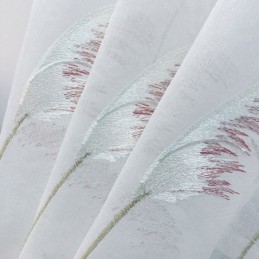 Moderne Bestickte Tüllvorhänge Reed Sheer Voile Wohnzimmer Schlafzimmer