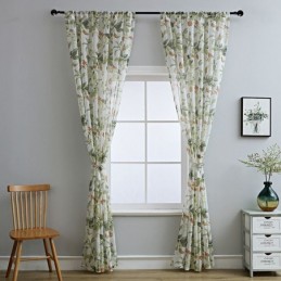 Durchscheinende Tüllvorhänge Bedruckter Voile Sheer Für Wohnzimmer
