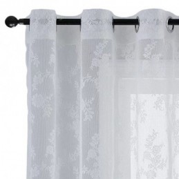 Moderner Tüllvorhang Nach Maß, Floraler Voile-Vorhang, Durchsichtig, Für Wohnzimmer