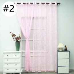Moderner Tüllvorhang Nach Maß, Floraler Voile-Vorhang, Durchsichtig, Für Wohnzimmer