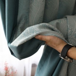 Verdunkelungsvorhang, Maßgefertigt, Vorhang, Europäischer, Schlichter Stil, Weiche Baumwolle, Blau, Jacquard, Dekorativ, Für Schlafzimmer