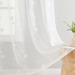Weiße Gardinen Bestickte Fenstervorhänge Maßgefertigte Vorhänge Wohnzimmer Schlafzimmer