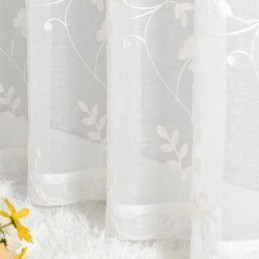 Weiße Gardinen Bestickte Fenstervorhänge Maßgefertigte Vorhänge Wohnzimmer Schlafzimmer