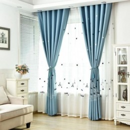 Nordischen Stil Schloss Bestickte Fenster Behandlung Vorhänge Für Wohnzimmer Schlafzimmer