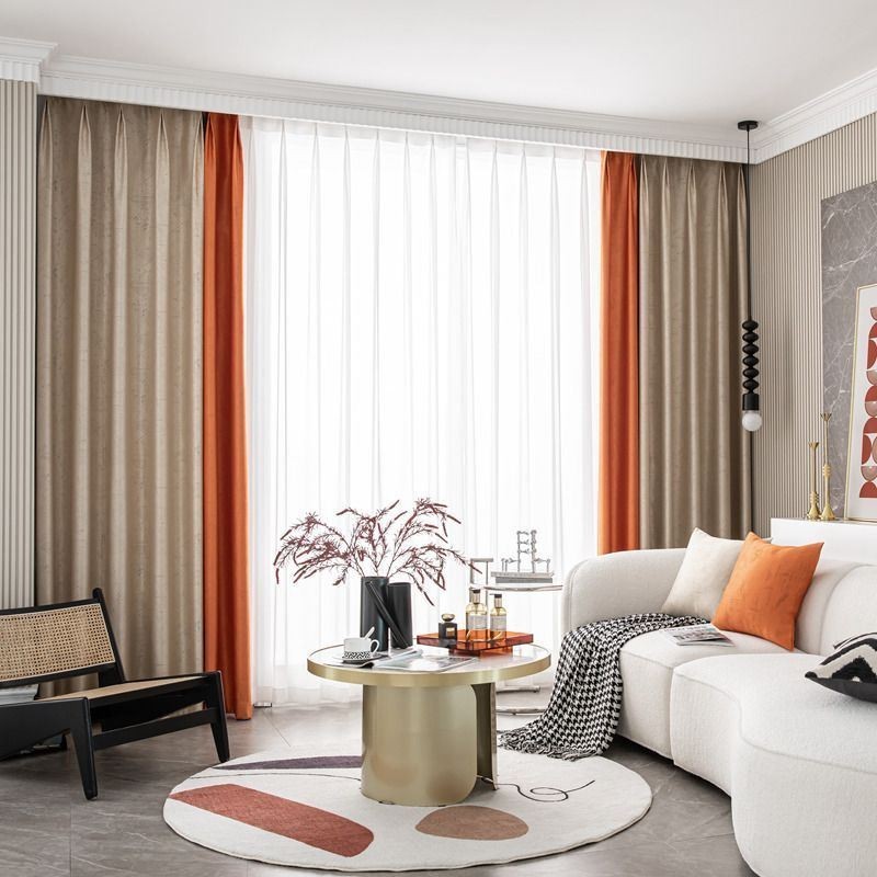 Geometrische Jacquard-Vorhänge Blackout Für Wohnzimmer