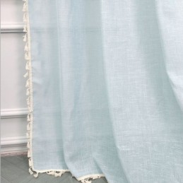Einfarbige Tüllvorhänge Moderner Transparenter Voile-Vorhang Maßgefertigter Vorhang Wohnzimmer