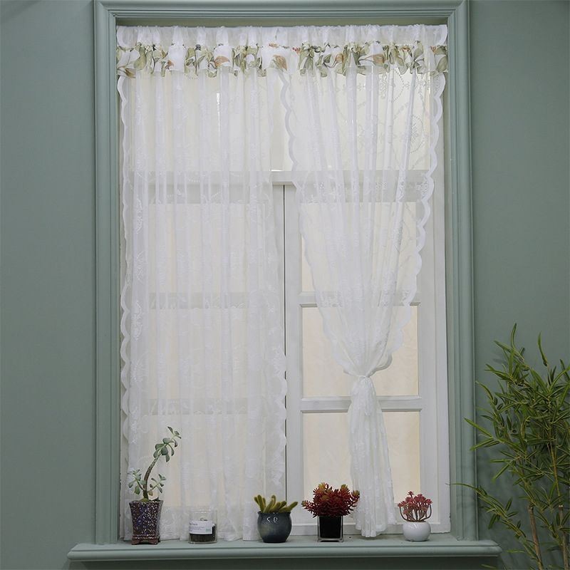 Weiße Schiere Fenster Vorhänge Pflanze Voile Vorhänge Für Wohnzimmer Schlafzimmer