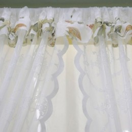 Weiße Schiere Fenster Vorhänge Pflanze Voile Vorhänge Für Wohnzimmer Schlafzimmer