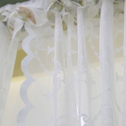 Weiße Schiere Fenster Vorhänge Pflanze Voile Vorhänge Für Wohnzimmer Schlafzimmer