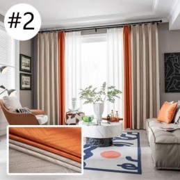 Geometrische Jacquard-Vorhänge Blackout Für Wohnzimmer