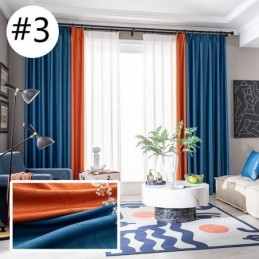 Geometrische Jacquard-Vorhänge Blackout Für Wohnzimmer