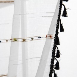 Nordische Gardinen Mit Streifenmuster, Halbvoile