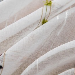Nordische Gardinen Mit Streifenmuster, Halbvoile