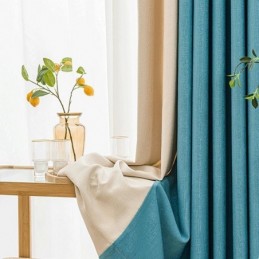 Nordische Vorhänge Einfarbig Blackout Für Wohnzimmer