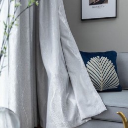 Gewellte Jacquard-Vorhänge, Fenstervorhang, Maßgefertigter Vorhang Für Wohnzimmer