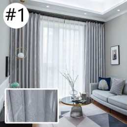 Gewellte Jacquard-Vorhänge, Fenstervorhang, Maßgefertigter Vorhang Für Wohnzimmer