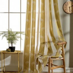 Mordern Voile Drapes Leaf Sheer Vorhang Maßgeschneiderte Vorhang Für Schlafzimmer Wohnzimmer