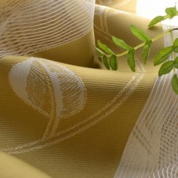 Mordern Voile Drapes Leaf Sheer Vorhang Maßgeschneiderte Vorhang Für Schlafzimmer Wohnzimmer