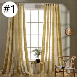 Mordern Voile Drapes Leaf Sheer Vorhang Maßgeschneiderte Vorhang Für Schlafzimmer Wohnzimmer