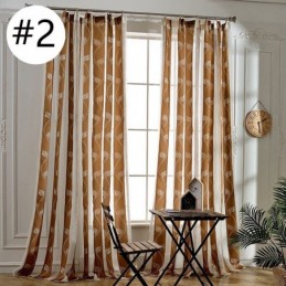 Mordern Voile Drapes Leaf Sheer Vorhang Maßgeschneiderte Vorhang Für Schlafzimmer Wohnzimmer