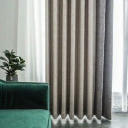 Nordic Patchwork Vorhänge Einfarbig Blackout Für Wohnzimmer