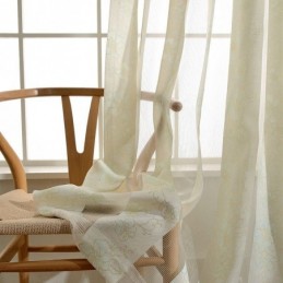 Moderner Floraler Tüllvorhang Nach Maß, Vorhang, Durchsichtig, Für Wohnzimmer Und Schlafzimmer