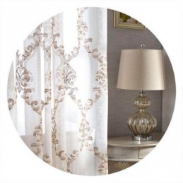 Bestickter Tüllvorhang Maßgefertigter Vorhang Moderne Voile-Gaze-Vorhänge Für Wohnzimmer Schlafzimmer