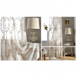 Bestickter Tüllvorhang Maßgefertigter Vorhang Moderne Voile-Gaze-Vorhänge Für Wohnzimmer Schlafzimmer