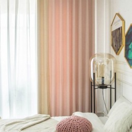 Nordic Patchwork Vorhänge Einfarbig Blackout Für Wohnzimmer