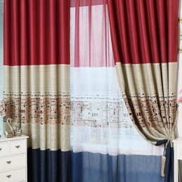 Verdunkelungsvorhang Im Britischen Stil, Maßgefertigt, Vorhangturmmuster, Bedruckte Vorhänge Für Das Wohnzimmer