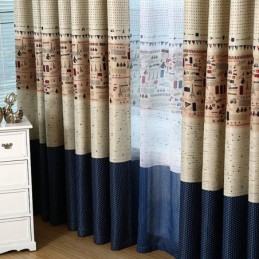 Verdunkelungsvorhang Im Britischen Stil, Maßgefertigt, Vorhangturmmuster, Bedruckte Vorhänge Für Das Wohnzimmer