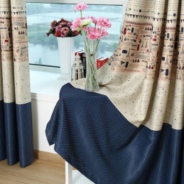 Verdunkelungsvorhang Im Britischen Stil, Maßgefertigt, Vorhangturmmuster, Bedruckte Vorhänge Für Das Wohnzimmer