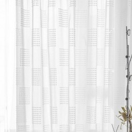 Nordischer Transparenter Vorhang, Maßgefertigt, Vorhang, Geprägter Tüll, Wohnzimmer, Schlafzimmer