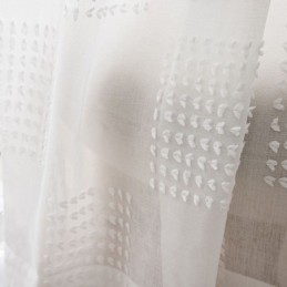 Nordischer Transparenter Vorhang, Maßgefertigt, Vorhang, Geprägter Tüll, Wohnzimmer, Schlafzimmer