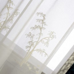 Klassischer Transparenter Vorhang, Maßgefertigt, Bambus, Bestickte Tüllvorhänge Für Das Wohnzimmer