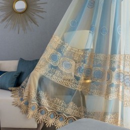 Luxus Bestickter Tüllvorhang Nach Maß Vorhang Voile Sheer Wohnzimmer