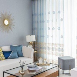Luxus Bestickter Tüllvorhang Nach Maß Vorhang Voile Sheer Wohnzimmer