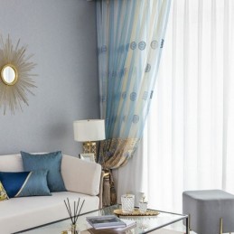 Luxus Bestickter Tüllvorhang Nach Maß Vorhang Voile Sheer Wohnzimmer