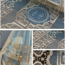 Luxus Bestickter Tüllvorhang Nach Maß Vorhang Voile Sheer Wohnzimmer