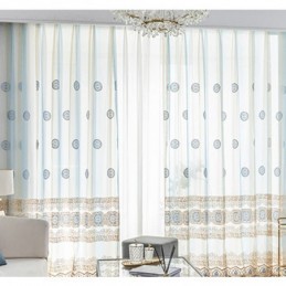 Luxus Bestickter Tüllvorhang Nach Maß Vorhang Voile Sheer Wohnzimmer