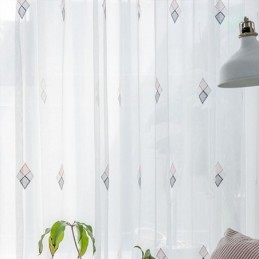 Hochwertiger Stickerei-Vorhang, Maßanfertigung, Vorhang, Heimdekoration, Durchsichtig, Für Wohnzimmer Und Schlafzimmer