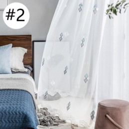 Hochwertiger Stickerei-Vorhang, Maßanfertigung, Vorhang, Heimdekoration, Durchsichtig, Für Wohnzimmer Und Schlafzimmer