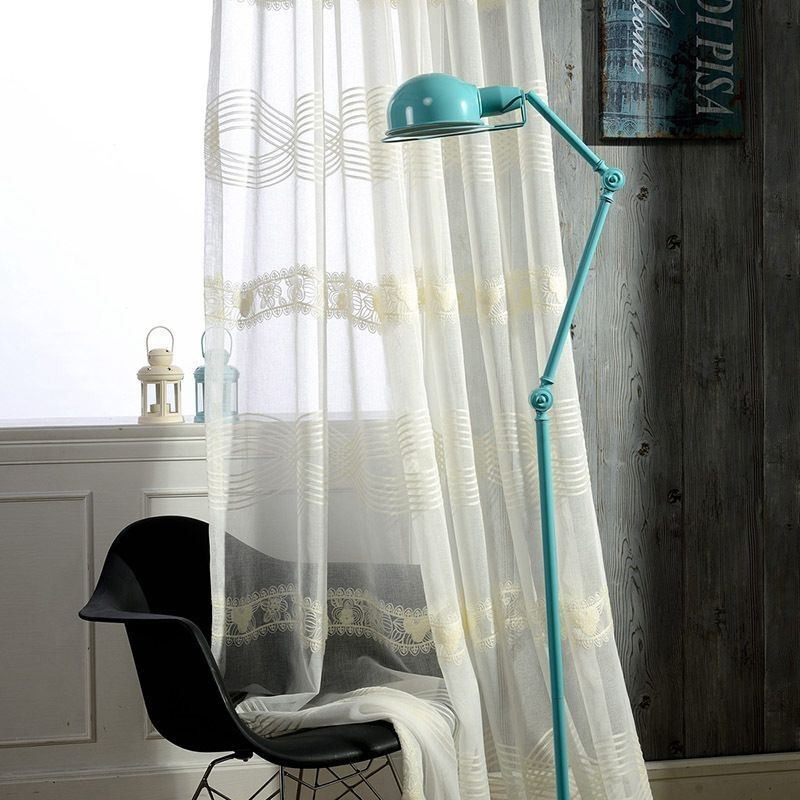 Bestickter Transparenter Vorhang, Maßgefertigt, Minimalistisch, Klassisch, Voile, Wohnzimmer, Schlafzimmer