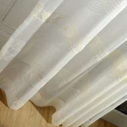 Bestickter Transparenter Vorhang, Maßgefertigt, Minimalistisch, Klassisch, Voile, Wohnzimmer, Schlafzimmer
