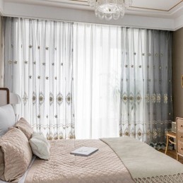 Stickerei Tüll Vorhang Maß Vorhang Europäischen Luxus Sheer Voile Wohnzimmer