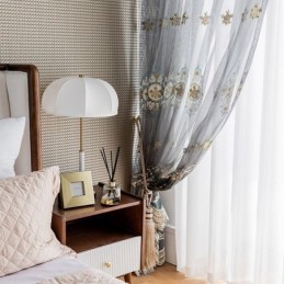 Stickerei Tüll Vorhang Maß Vorhang Europäischen Luxus Sheer Voile Wohnzimmer