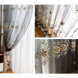 Stickerei Tüll Vorhang Maß Vorhang Europäischen Luxus Sheer Voile Wohnzimmer