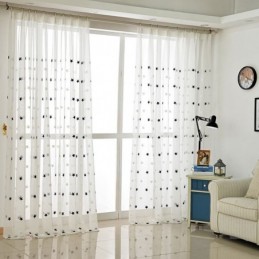 Voile-Vorhang Mit Sternstickerei, Maßgefertigt, Vorhangplatte Für Wohnzimmer, Schlafzimmer, Glastür, Fenster