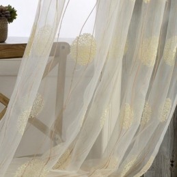 Zarter Transparenter Vorhang Nach Maß, Bestickte Tüllvorhänge Für Das Wohnzimmer